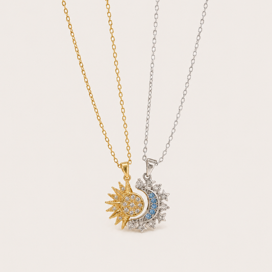 Sun & Moon Necklace Set